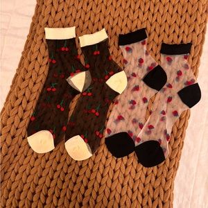 Cutest Anthropologie sheer socks. Never been worn but removed from packaging